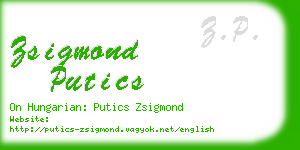 zsigmond putics business card